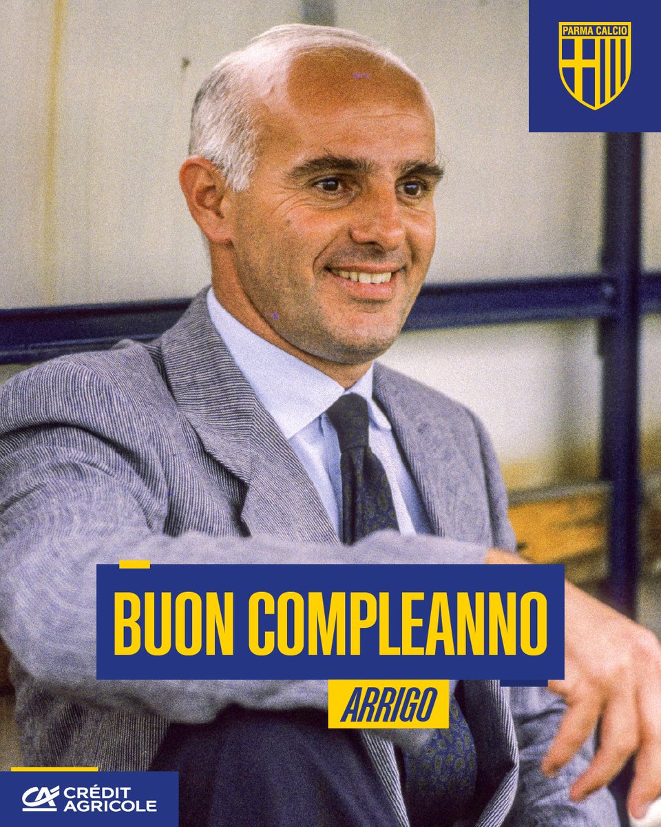 1913parmacalcio's tweet photo. Auguri ad Arrigo Sacchi che compie oggi 8️⃣0️⃣ anni 🎂💛💙

#ParmaTimeMachine https://t.co/AJmnajuESS
