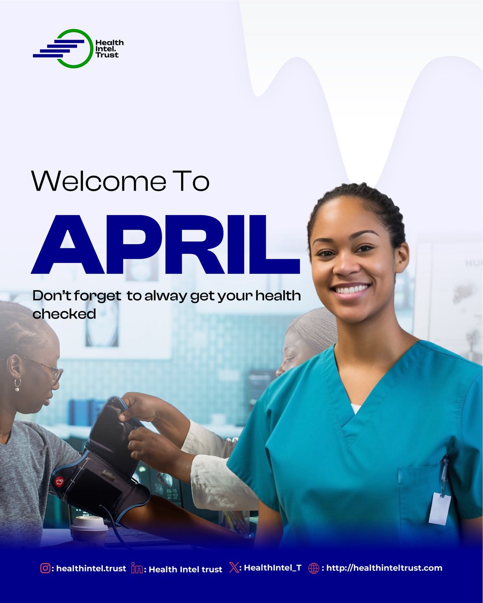 HealthIntel_T's tweet photo. Hello, April! 🗓️ 

Don’t let the month fly by without checking in on the most important thing you own: your health.

#healthinteltrust #newmonth https://t.co/KXJuBNelXH