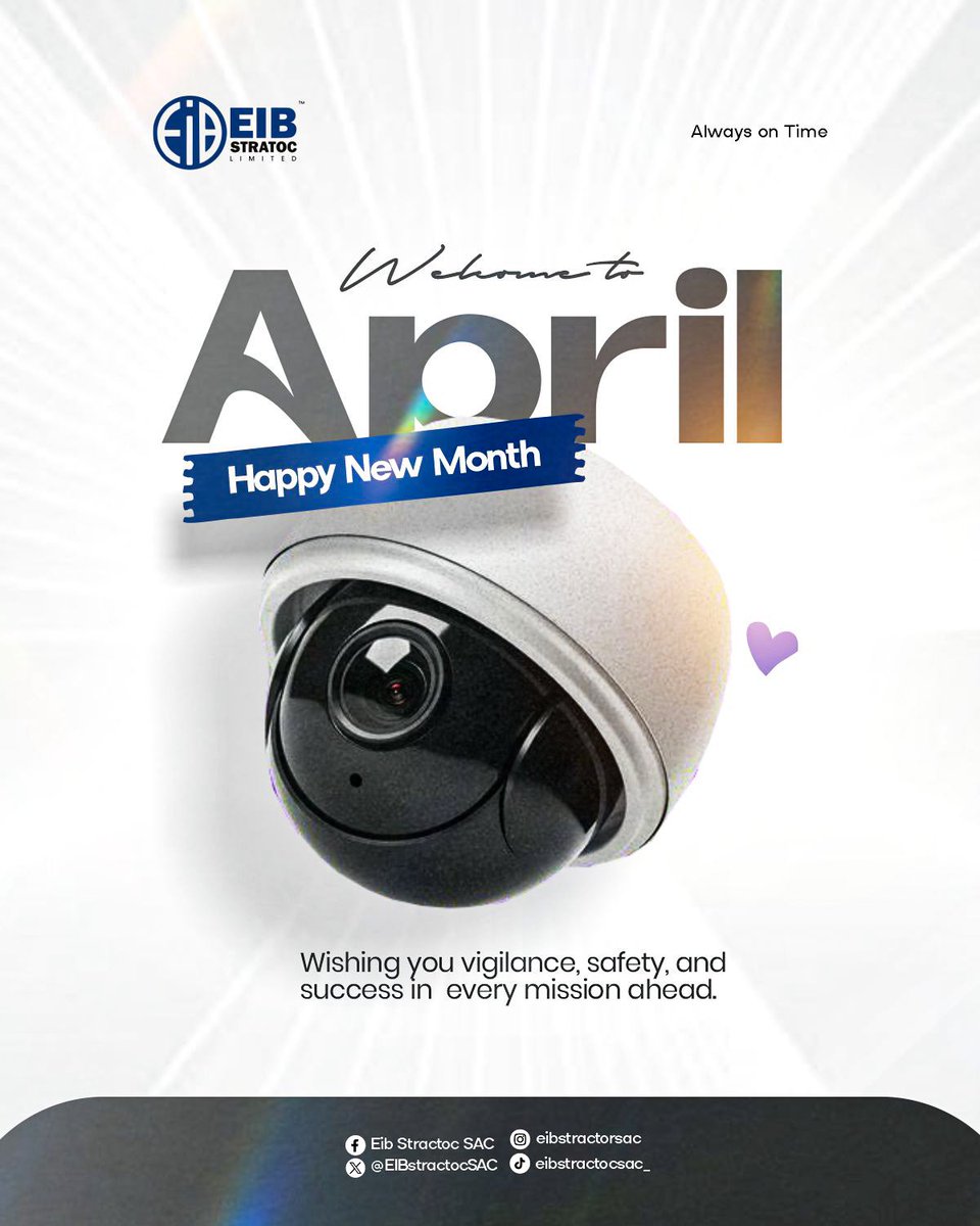 Welcome to April 2026! At EIB 
Stratoc, we remain committed 
to delivering world-class 
intelligence and surveillance 
solutions for a safer Nigeria. 
#EIBStratoc #SecuringNigeria