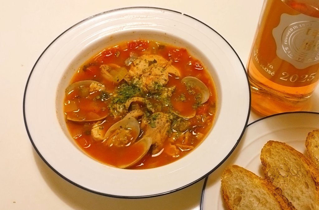 ホウボウとヤリイカのブイヤベース 