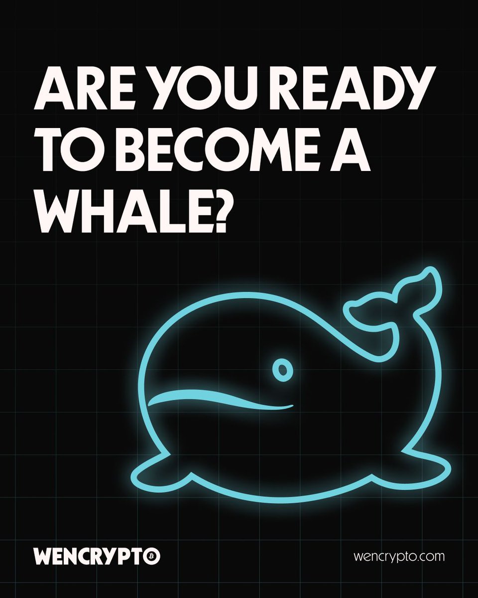 Ready to stop swimming with minnows?

🐳 Prove it: wencrypto.com