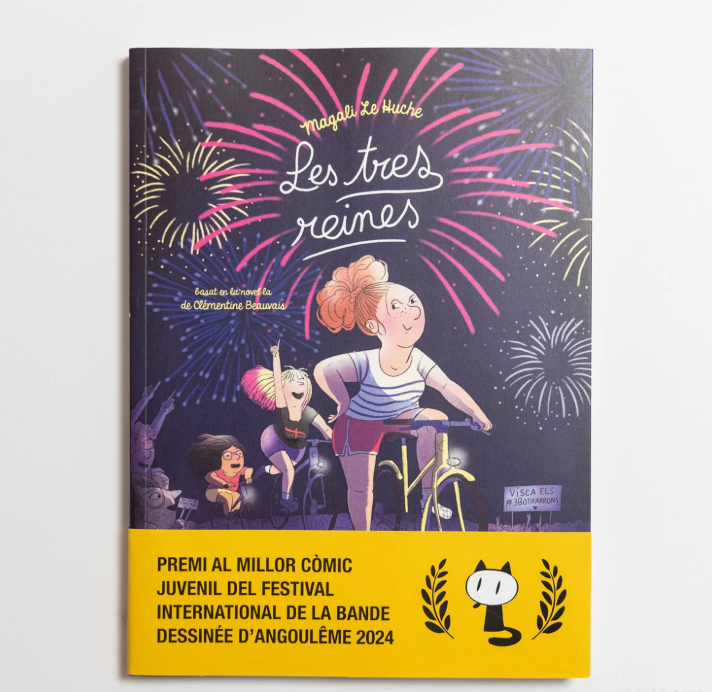 bibgirona's tweet photo. De la guia #CLER de @bibgirona
Recomanem per a > 1⃣3⃣anys
👸"Les tres reines", de M. Le Huche. Trad. M. Terrones
(Garbuix, 2025)
Un viatge iniciàtic de noies que reclamen la seva pròpia narrativa, escrit i il·lustrat amb enginy, humor àcid i tendresa.
#lic
#comic
@mterronova https://t.co/woeu0HTJN1
