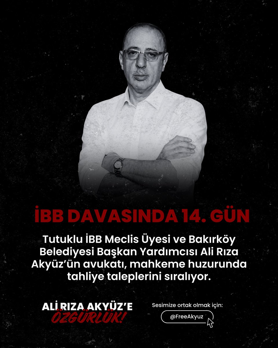 Ali Rıza Akyüz Serbest Bırakılsın! tweet media