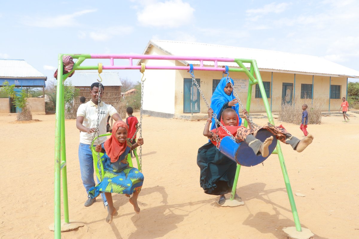CaafimaadP's tweet photo. In crisis, children need more than just aid, they need a place to be children. Through @UKinSomalia-funded @CaafimaadP programs, @trocaire provides safe spaces to play, learn, and heal. These sanctuaries protect our youngest while helping families focus on recovery. #Somalia https://t.co/WsZScptKpK