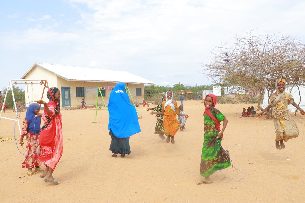 CaafimaadP's tweet photo. In crisis, children need more than just aid, they need a place to be children. Through @UKinSomalia-funded @CaafimaadP programs, @trocaire provides safe spaces to play, learn, and heal. These sanctuaries protect our youngest while helping families focus on recovery. #Somalia https://t.co/WsZScptKpK