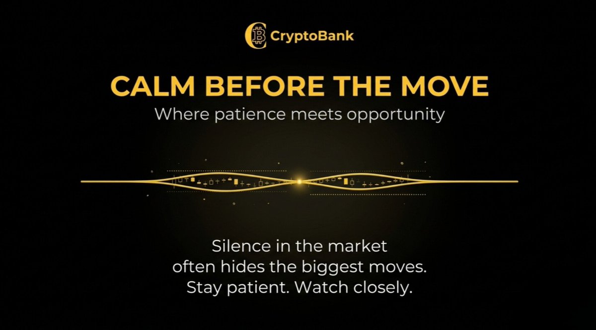 ServicessCrypto's tweet photo. Quiet markets don’t mean no opportunity.
They often signal preparation
for the next big move.
Stay ready.
#CryptoBank #MarketMove #CryptoTrading https://t.co/Jp9jkEq3ro