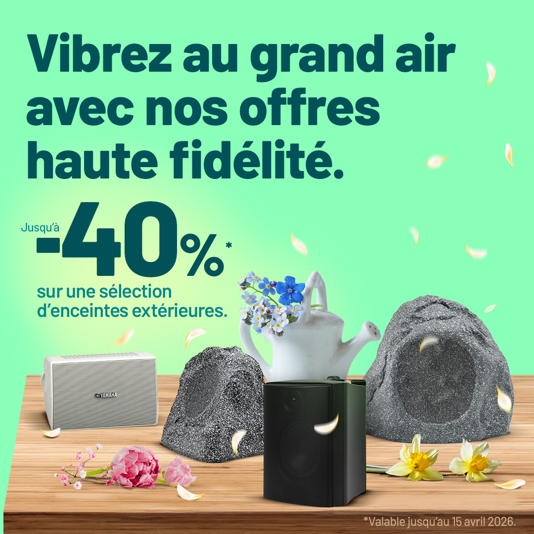 Profitez de jusqu’à -40% sur une sélection d’enceintes extérieures résistantes, discrètes et faciles à intégrer, prêtes à vous accompagner tout l’été.

À vous les apéros qui s’éternisent, les après-midi barbecue et les pool parties en musique.🔊

#Enceintes #HiFi