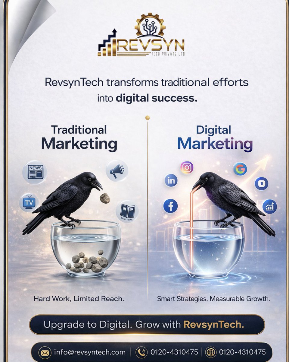 Revsyntech's tweet photo. Still throwing stones into the water?
Switch to smart, data-driven growth with digital marketing.
Let RevsynTech take your brand further.

📩 info@revsyntech.com

🌐 https://t.co/QSvX9G4xa9

☎️ 0120-4310475

#DigitalTransformation #RevsynTech #GrowthHacking #SocialMediaMarketing https://t.co/2ckrfPx9r2