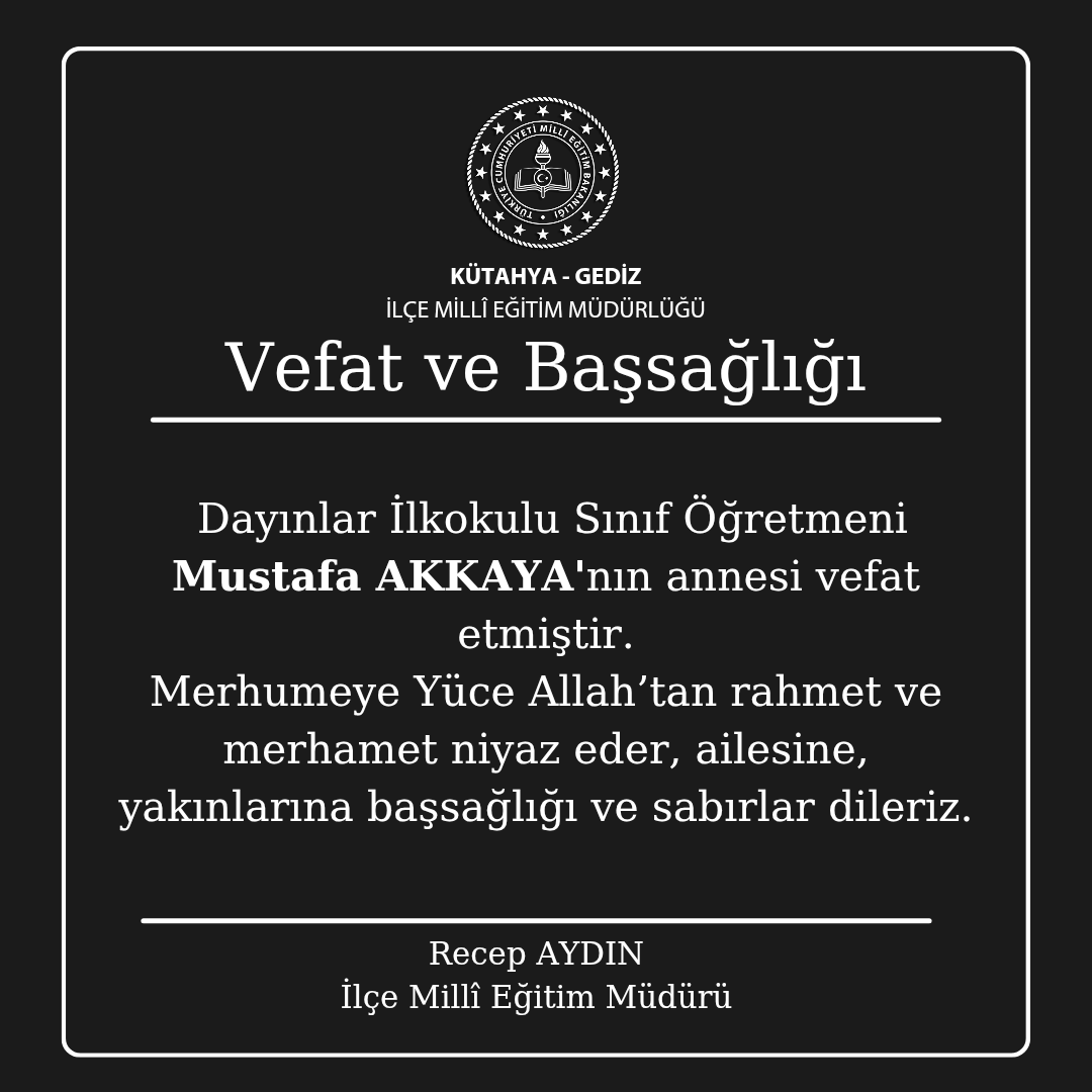 Gediz İlçe Millî Eğitim Müdürlüğü tweet media