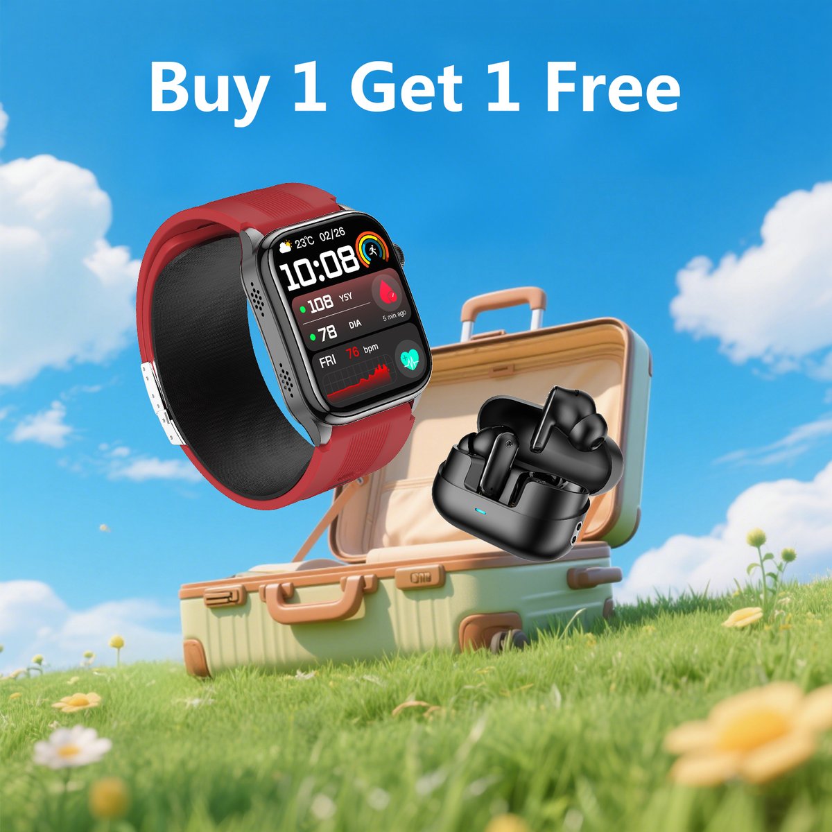 Rogbid_Official's tweet photo. Spring Sale continues this April! 🌸 Buy #RogbidRowatchD2 blood pressure smartwatch and receive FREE earbuds 🎧. 100% real offer—shop now! Care for your health and family ❤️⌚
Buy Now: https://t.co/v0X4VHDrbI
#health #smarthealth #fitness #HealthTech #sports #fashion #love https://t.co/HBP8OmZ3lu