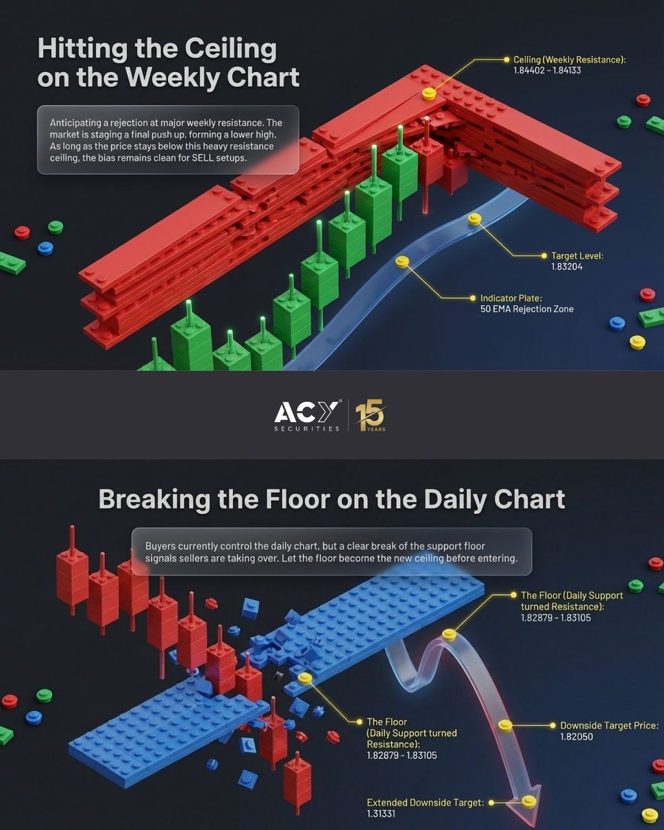 The missing piece in your GBP analysis... 🧩

If you aren't looking at correlations, you're missing the full story. We’ve synthesized 5 different pairs to confirm this GBP/CAD sell setup. 

- Key Level: 1.84402 Weekly Resistance. 
- Target: 1.82050 Downside. 

Want the full