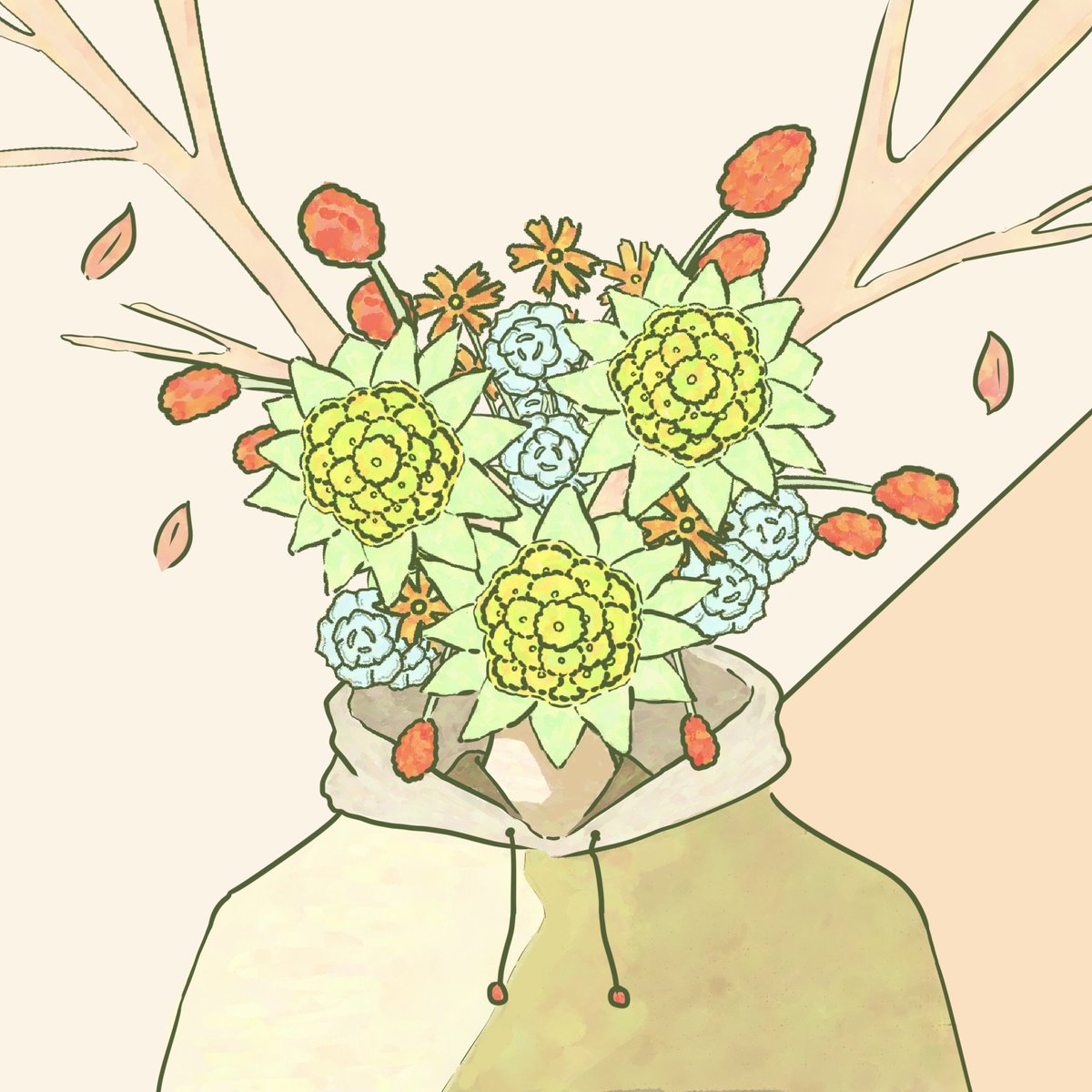 hatanaka_mn's tweet photo. 友達のトプ画を描きました。 https://t.co/W9RiGIBg1m