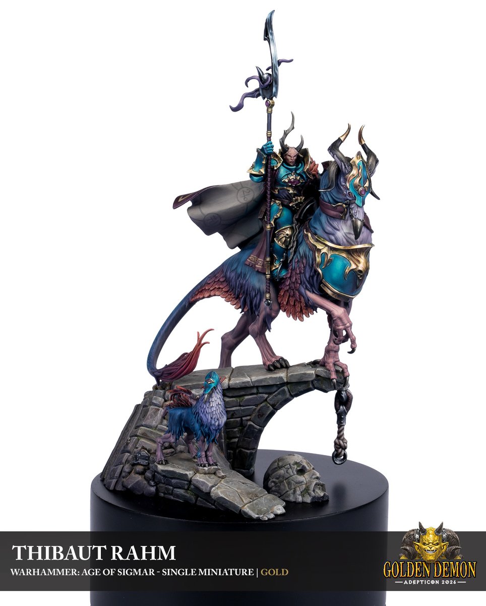 RedgrassGames's tweet image. 🏆🥇 @Tael__  just won GOLD at Adepticon!

This French artist is known for his incredible precision, bringing his miniatures to a near-realistic level 🎨✨

Make sure to follow his Instagram to discover more of his stunning work 🔍🎨

#GoldenDemon #Adepticon #MiniaturePainting