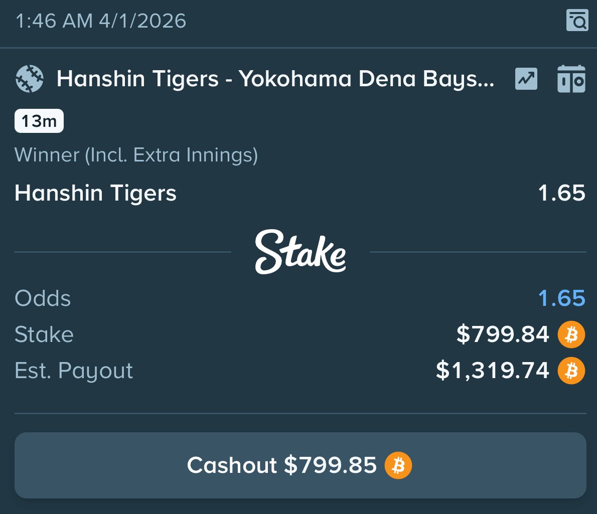 RannyD_f's tweet photo. ✅Hanshin Tigers ML

The defending champions, the Hanshin Tigers, face the Yokohama DeNA BayStars, who have opened the season with four straight losses.

Hanshin sits at 3–1 and is currently on a three-game winning streak after dropping the opener. Both starting pitchers are making their NPB debuts, so there’s some uncertainty, but considering the early-season form and overall depth, the edge goes to the Tigers.