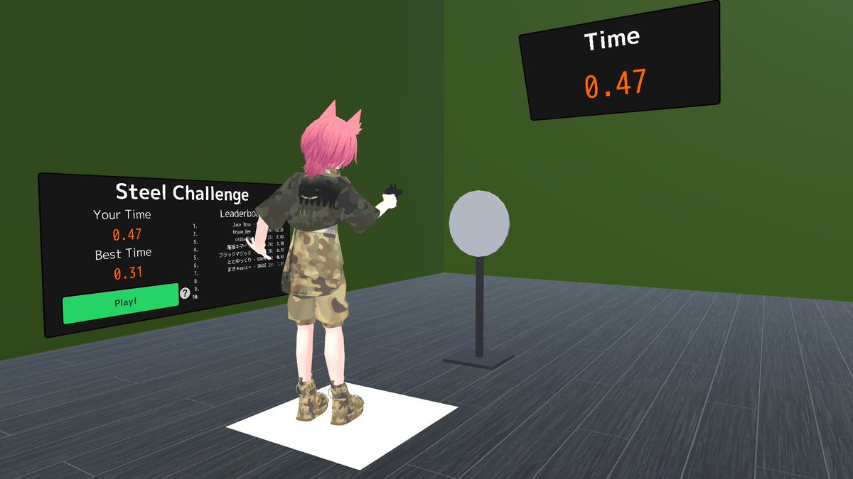 VR_JapanCom's tweet photo. TACTICAL NEXUS
VRCHATサバイバルゲーム
新しく導入したシステム「スティールチャレンジ」

イベント終了後も盛り上がっておりました！
記録更新者は、現れるのか！？

またのご来店お待ちしております！

#VRC
#VRサバゲー
#サル水 https://t.co/8scAg0u0kv
