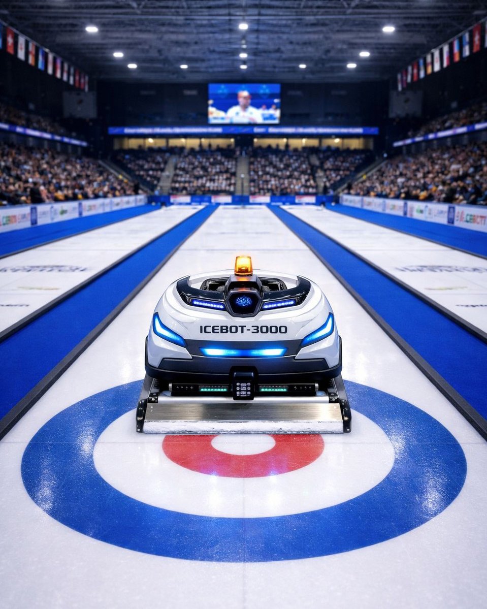 worldcurling's tweet image. Innovation hits the ice ❄️

We are excited to announce our first round of successful trials of the ‘IceBot 3000’ here at the #wmcc🤖🥌 

#curling #innovativetech