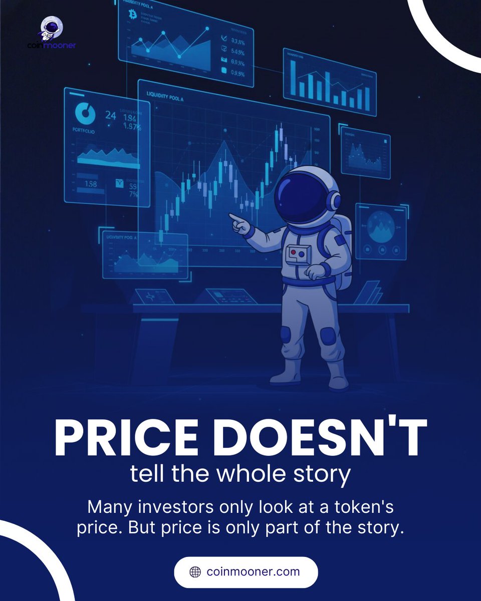 CoinMoonerX's tweet image. 📊 Price doesn’t tell the whole story

Many investors only look at a token’s price.
 But price is only part of the story.

Liquidity, volume, utility, and activity reveal the real picture.

Look beyond the chart.
🔗 coinmooner.com

#crypto #cryptodata #investsmart #web3