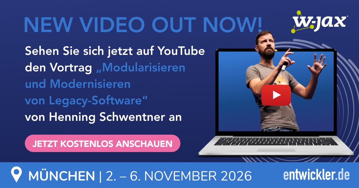 jaxcon's tweet image. 🧱 Legacy modernisieren statt neu bauen

Mit @hschwentner: #Refactoring &amp;amp; Modularisierung für echten Fortschritt

🔍 Ist-Zustand verstehen
🧩 Struktur schaffen

 Jetzt anschauen!
👉 f.mtr.cool/dumyyexdcq

#Java #Microservices #wjax #jaxcon