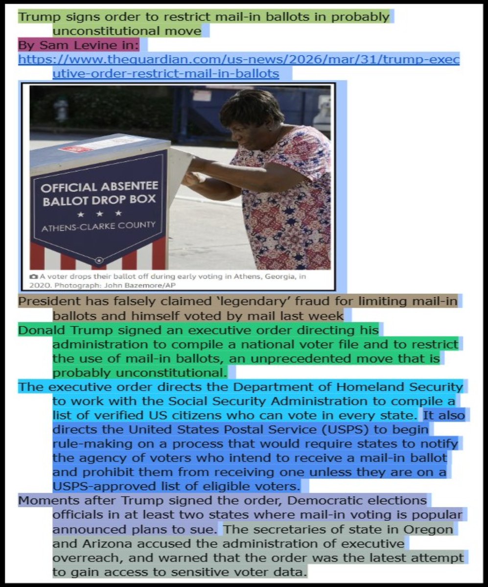 mgoldfarb999's tweet photo. Trump signs order to restrict mail-in ballots in probably unconstitutional move
By Sam Levine in:
https://t.co/uwUnBPQxEC https://t.co/loGE7ctthn