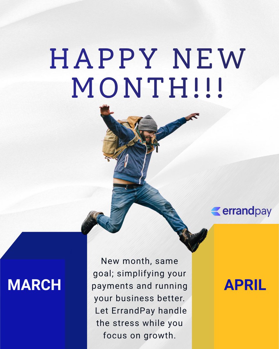 TechZeeq6534's tweet photo. New month, smarter operations.

ErrandPay handles your payments and everyday tasks, so you can focus on what truly drives growth.

Less stress. More results.

Happy New Month ✨ https://t.co/uE8MUIh1dO