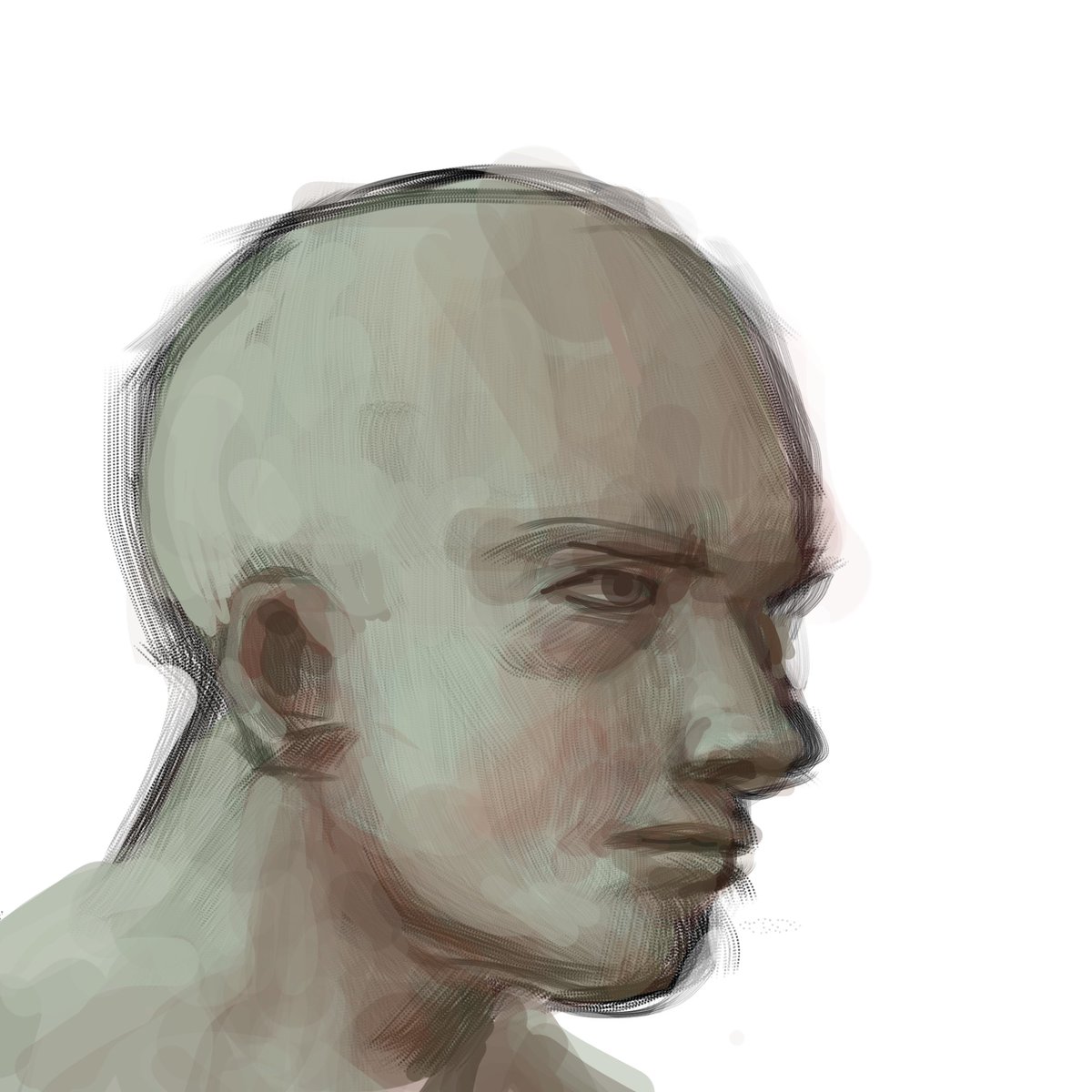 Green guy without glasses