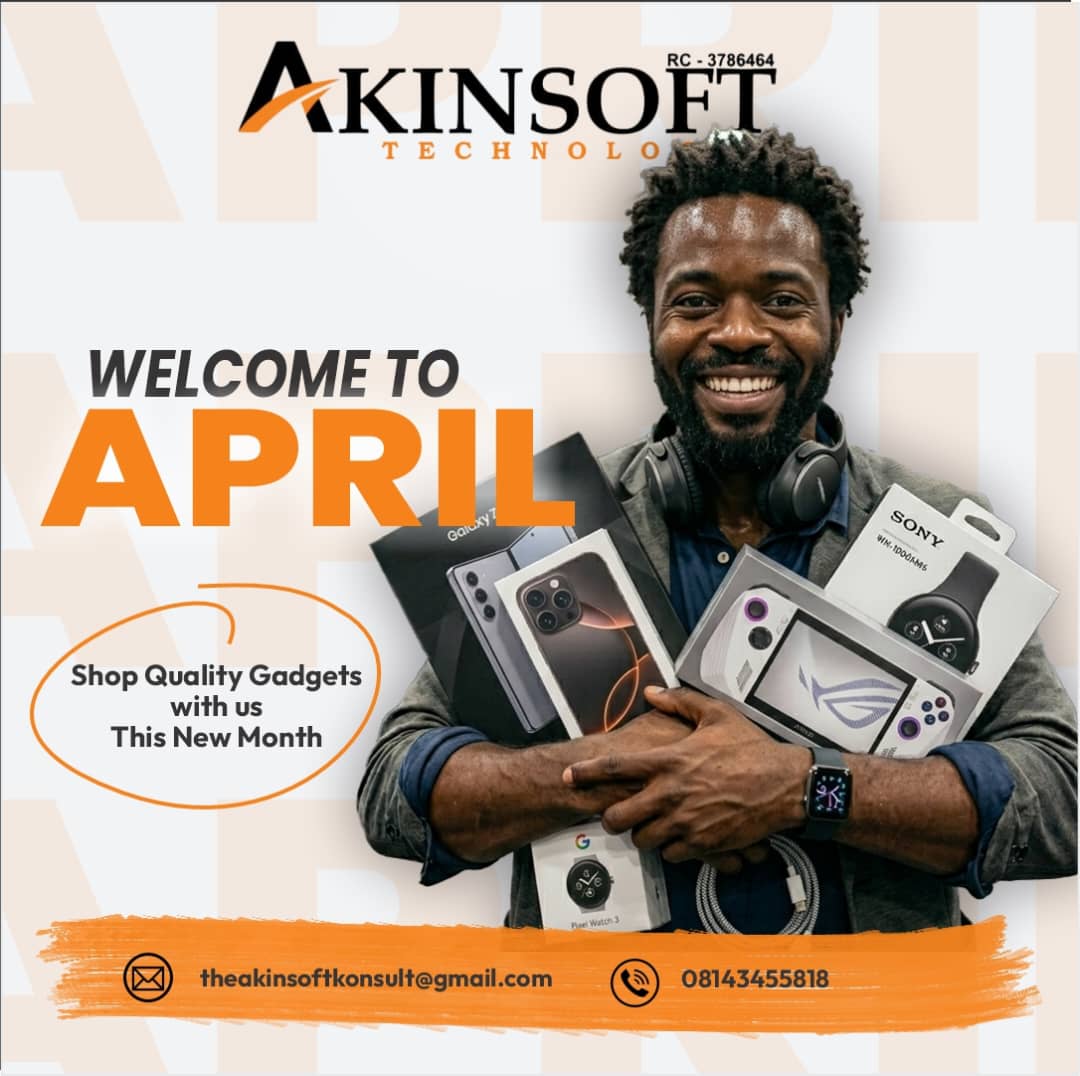Happy New Month, my people 

Thank you for keeping us in business with your continuous patronage.

We'd keep delivering premium gadget &amp; after sale services to your doorstep 

#Akinsoftdeyforyou 🔌 💯 
#buywithconfidence 
#tradewithconfidence