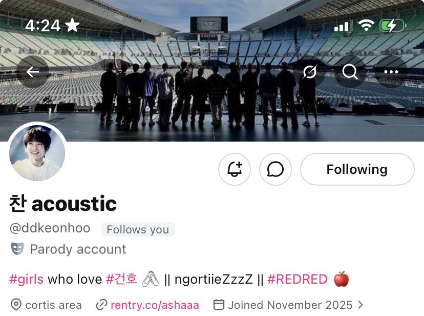 찬 acoustic tweet media
