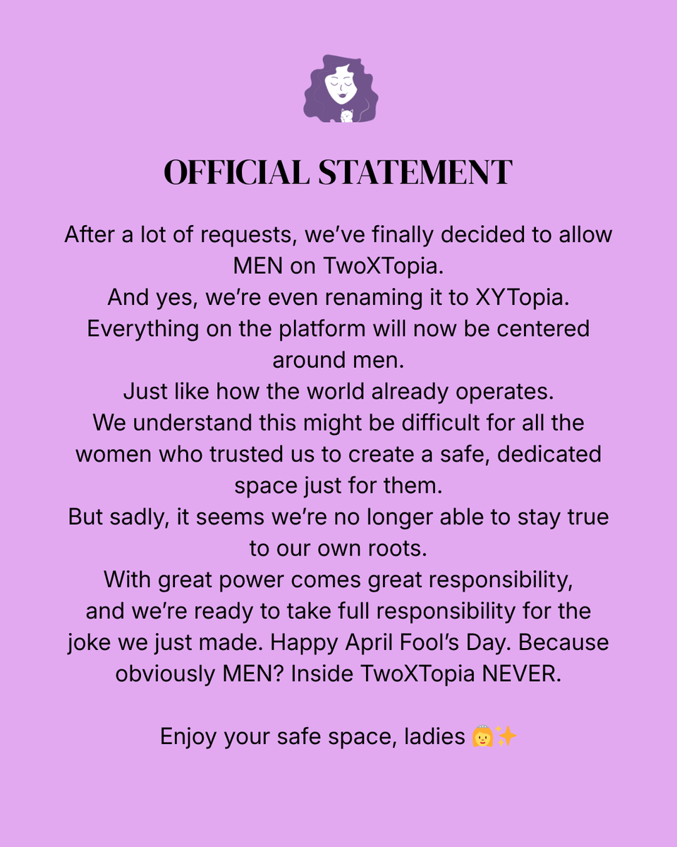twoxtopia's tweet photo. sorry not sorry
#twoxtopia https://t.co/JnVUfnJ0Ca
