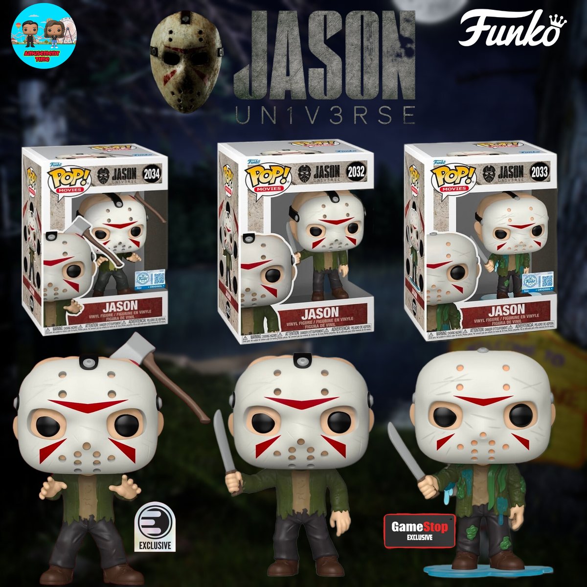 AmusementTimeYT's tweet image. 🚨 New Jason Funko Pops are available now for pre-order! Links in Bio or Below 🔗 

Amazon- amzn.to/3XrZtde
Gamestop- gamestop.com/collectibles/f…
Entertainment Earth- entertainmentearth.com/product/jason-…

#funko #funkopop #jasonvorhees #horror #fridaythe13th