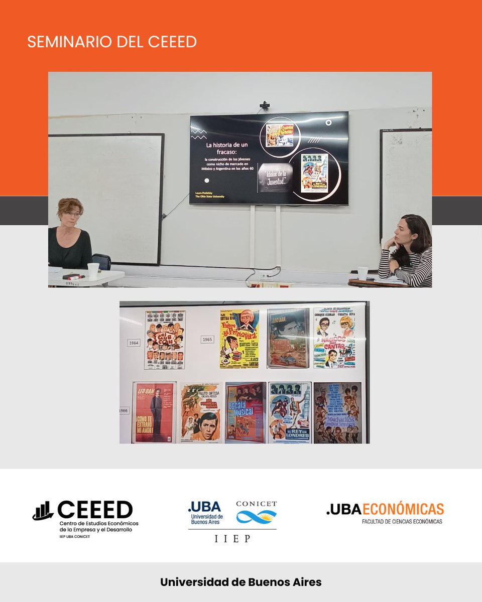 CeeedFce's tweet photo. Compartimos imágenes del Seminario del CEEED titulado “La historia de un fracaso: la construcción (fallida) de los jóvenes como nicho de mercado en México y Argentina en los 1960s” a cargo de la Dra. Laura Podalsky.
Moderó el encuentro la Dra. María Cecilia Llorens. https://t.co/4KedAGIvbz