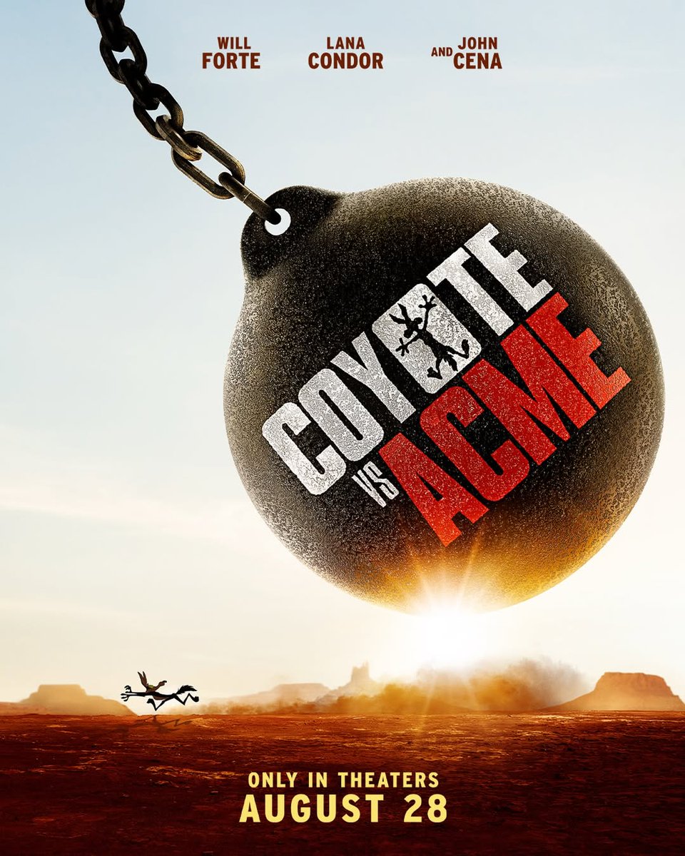 TheExtrastv's tweet image. New poster for ‘Coyote vs. Acme’. Coming to US theaters August 28th. Are you excited for this release? 

#cartoon #cartoons #animation #CoyoteVsAcme #films
