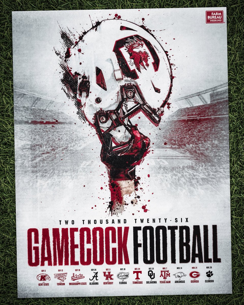 Very proud of how the official 2026 <a href="/GamecockFB/">South Carolina Football</a> poster turned out⏩...a really challenging design year with the stadium renovations &amp; upcoming apparel provider switch, but I think it all turned out alright. Excited for another season!