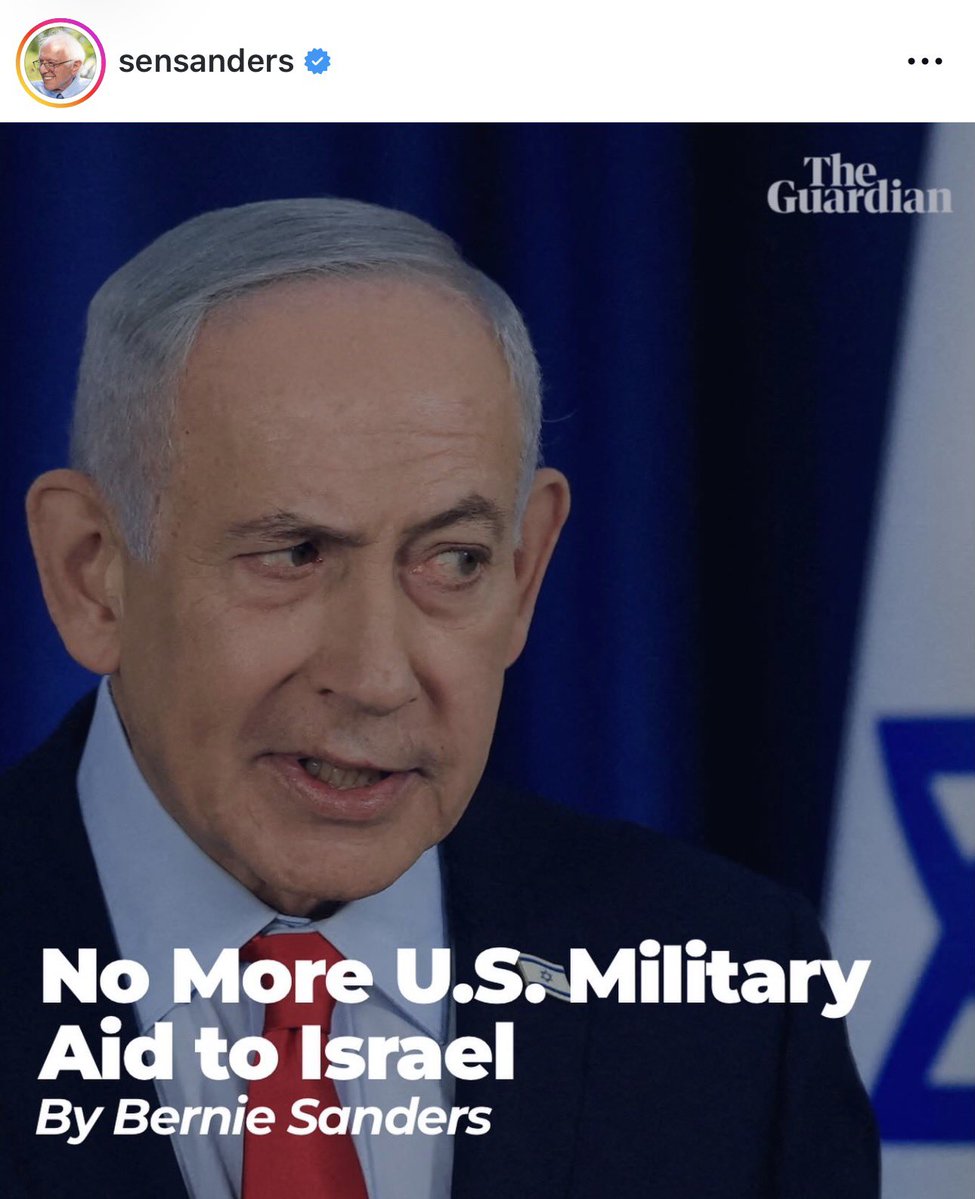 BERNIE: “The time is long overdue for members of Congress to listen to the American people and end US military aid to the extremist Netanyahu government.”

theguardian.com/us-news/2026/a…