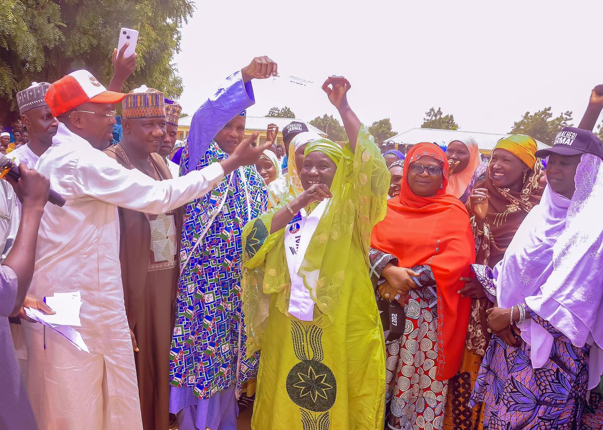 Jarmandeba's tweet photo. Kuri Community delivered a powerful statement of unity, strength, and political direction as we hosted a grand decamping event that drew overwhelming support.

The highlight of the day was the defection of Hajiya Balki Kuri, a respected political figure, who joined our great party alongside over 800 supporters. This marks a significant shift and growing confidence in our movement across the constituency.

I was warmly received by youths, stakeholders, and party leaders, including Hon. Kabiru Kuri, APC Chairmen, and other respected elders. Their presence reflects a shared commitment to progress and collective victory.

As we welcomed new members into the APC family, I reaffirmed my loyalty to the party and my dedication to strengthening our structure at every level.

The momentum is clear. The people are united. The path to victory is taking shape.

DCP Ahmadu Mohammed (RTD)
Jarman Deba / Madugu Yamaltu

#JarmanDeba_APC #GombeCentral #APC #StrongerTogether