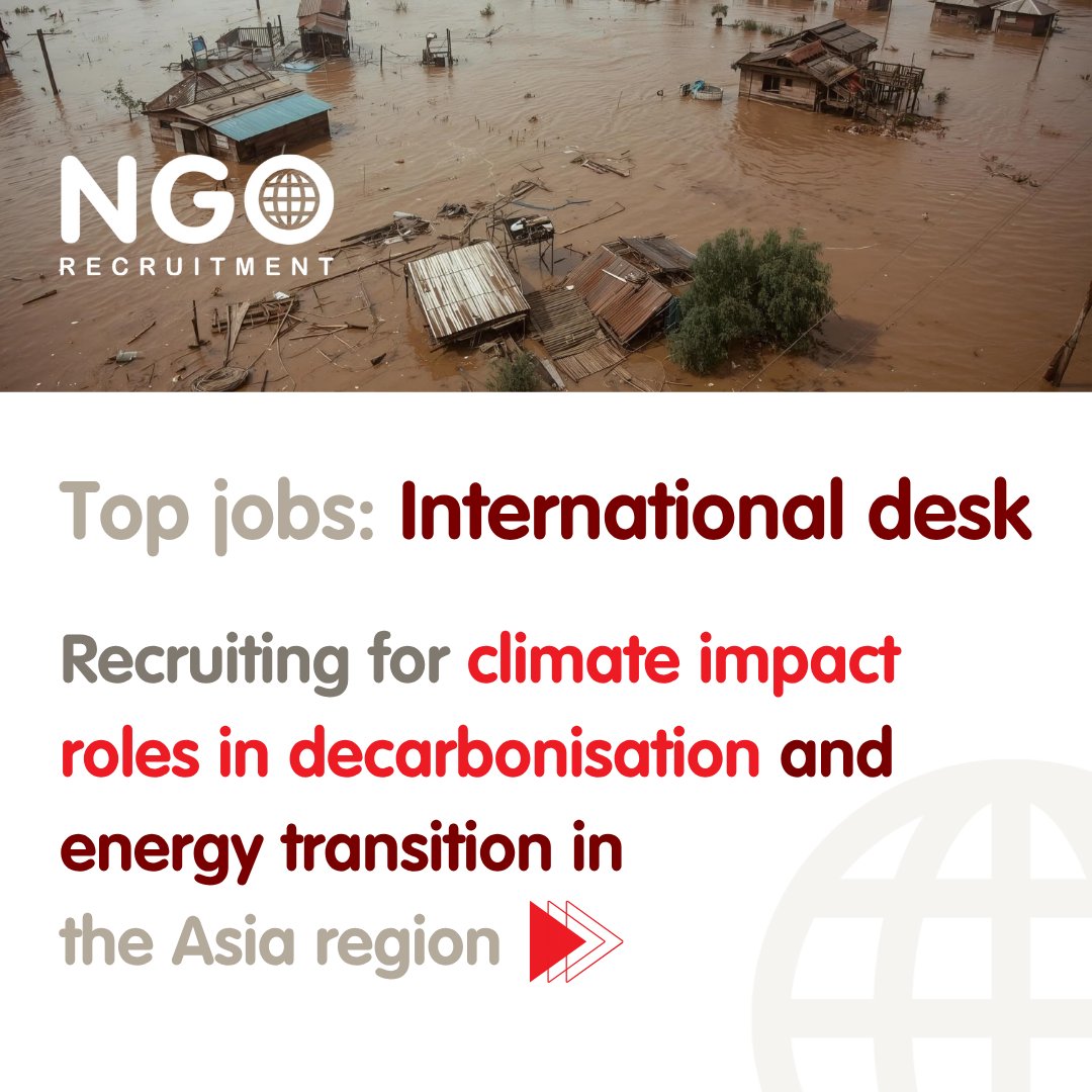 NGORecruitment's tweet image. 🤝 Welcome to NGO Recruitment's international desk top jobs of the week. 👉 For other opportunities in the for-purpose sector in Australia, Asia and globally, visit our job board ▶️ ow.ly/ThzP50YC2wQ .

#NGORecruitment #Hiring #RemoteWork #JobOpportunities #ClimateCareers