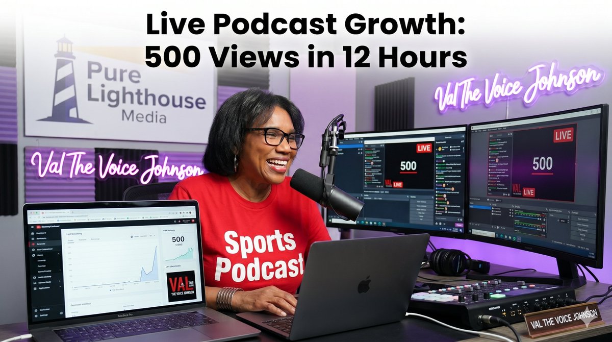 purelighthouse's tweet photo. Just dropped a new blog 🔥

Live Podcast Growth: 500 Views in 12 Hours

How did we do it?
👉🏾 Email marketing
👉🏾 Social media strategy
👉🏾 Word-of-mouth from our guest’s community
This is real game for podcasters looking to grow.
Tap in ⬇️
#PodcastTips #PodcastGrowth #LivePodcast #ContentStrategy #YouTubeGrowth #PodcastMarketing #BuiltNotGiven #HBCUHoops #PureLighthouseMedia #ThePullUpPodcast #CoachTonyThompson #ValTheVoiceJohnson
https://t.co/nkYLojiUmO
