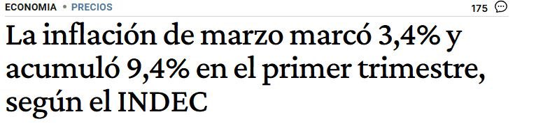 Ayer el INDEC publicó la inflación de marzo: los precios subieron 3,4%. Hubiese sido mucho más con el nuevo índice que Caputo decidió no implementar.

Por esto en febrero presentamos una denuncia penal contra Caputo por incumplimiento de los deberes de funcionario público.