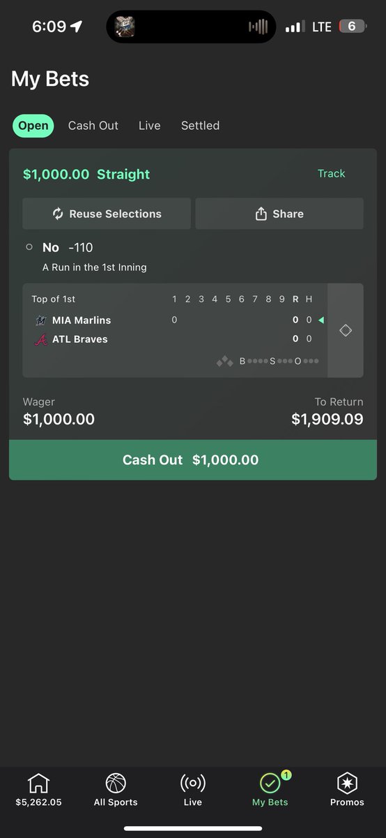 ChefFryPlays's tweet photo. Marlins ATL Braves NRFI☘️ https://t.co/uBrw9EbVpQ
