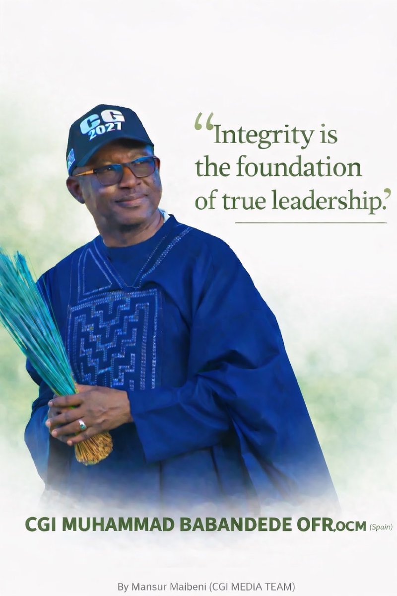 mansurmaibeni4's tweet image. Integrity. Honesty. Discipline. Accountability.

That is CGI Muhammad Babandede.

A leader who served with honor and left no controversy behind.

👉 The trusted choice for Jigawa North-East.

#CharacterMatters
Mansur Maibeni
CGI MEDIA TEAM
@babandedemb @segalink @Nsa20 @uanamadi