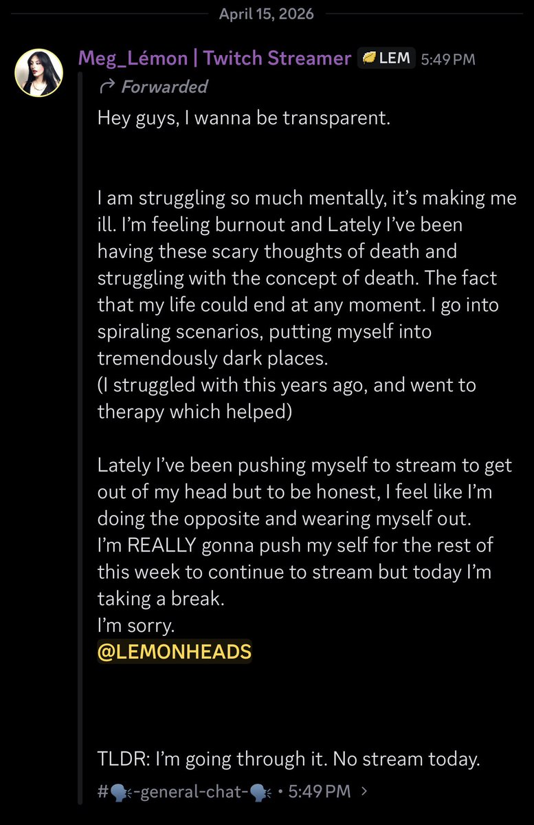 _Meg_Lemon_'s tweet image. I know many people struggle with mental health, so I’ll be a lil transparent. 

Stop being stubborn. 

Listen to your body. 
Take a break. 
#milsim #mentalhealthawareness