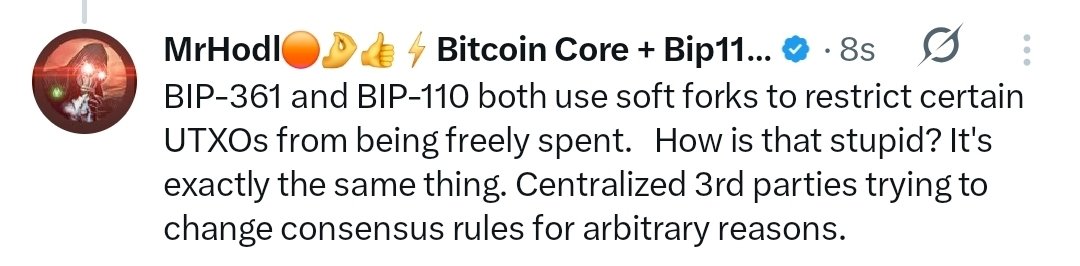 MrHodl🟠🤌👍⚡️Bitcoin Core + Bip110 + URSF ✊🏻 tweet media