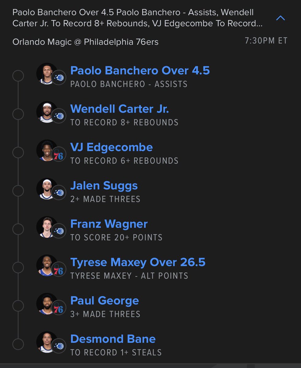 LFG Magic vs 76ers NBA Play-in SGP!!!! 
Tonight we bounce back gang……I’m cooking up for the next game too!!!! #NBAPicks #SoFiPlayIn #Gambling𝕏 #FreePicks #NBAPlayoffs #NBA #GamblingTwitter