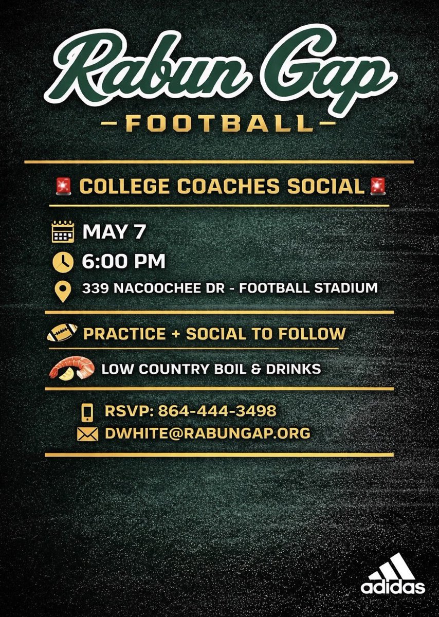 Jayschell1015's tweet image. Excited for coaches to visit @RabunGapEagles during the Spring Evaluation Period! Our spring social/showcase is Thursday, May 7, 2026 at 6PM! Please lock in the date and come out and Recruit The Gap! #BUILT4ships 🦅#RecruitTheGap @coachdtwhite @coachBuckhalter @Coach_Danny92