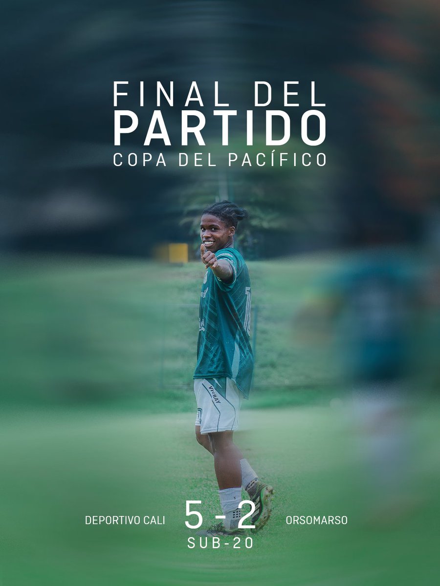Deportivo Cali Sub-20 goleó 5-2 a Orsomarso, en la Copa del Pacífico 🙌💚
Duelo por la cuarta fecha de la fase clasificatoria ⚽

Goles: Cristian Alomía (2), Ronaldo Riascos (2) y Ángelo Girón