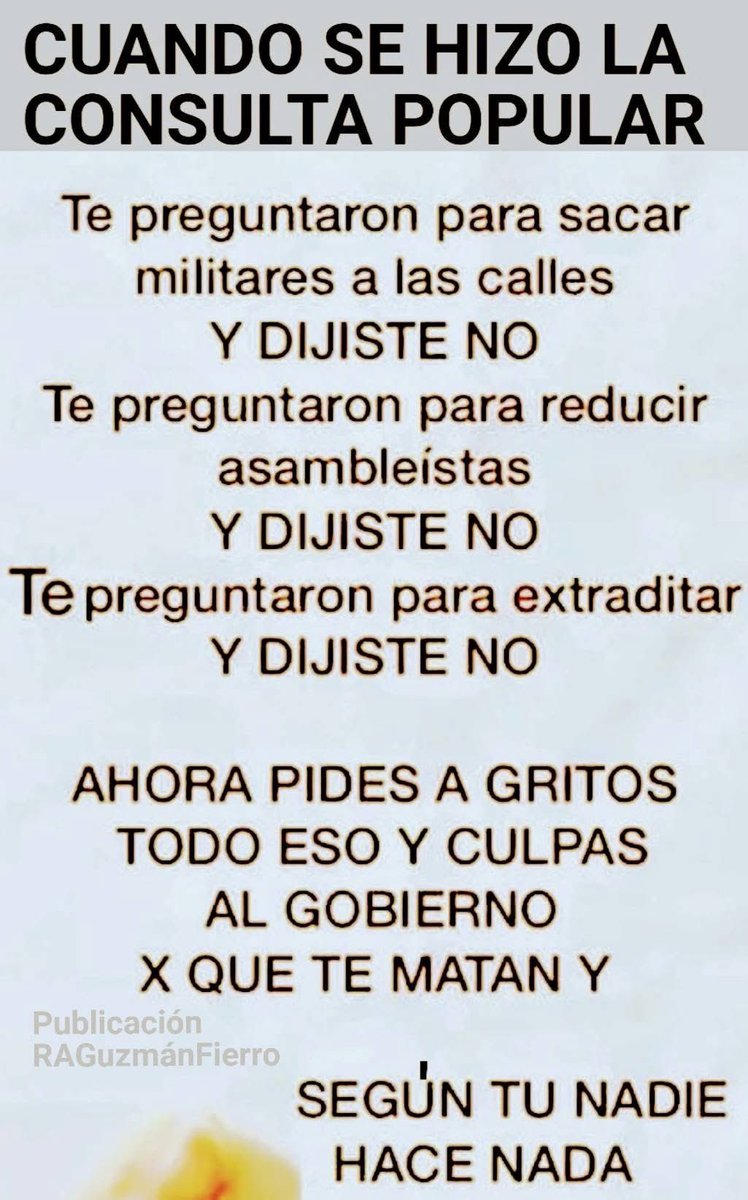 Para los correistas del GDO RC5, zurdos de 💩 y los del todito NO . 
#ProhibidoOlvidar