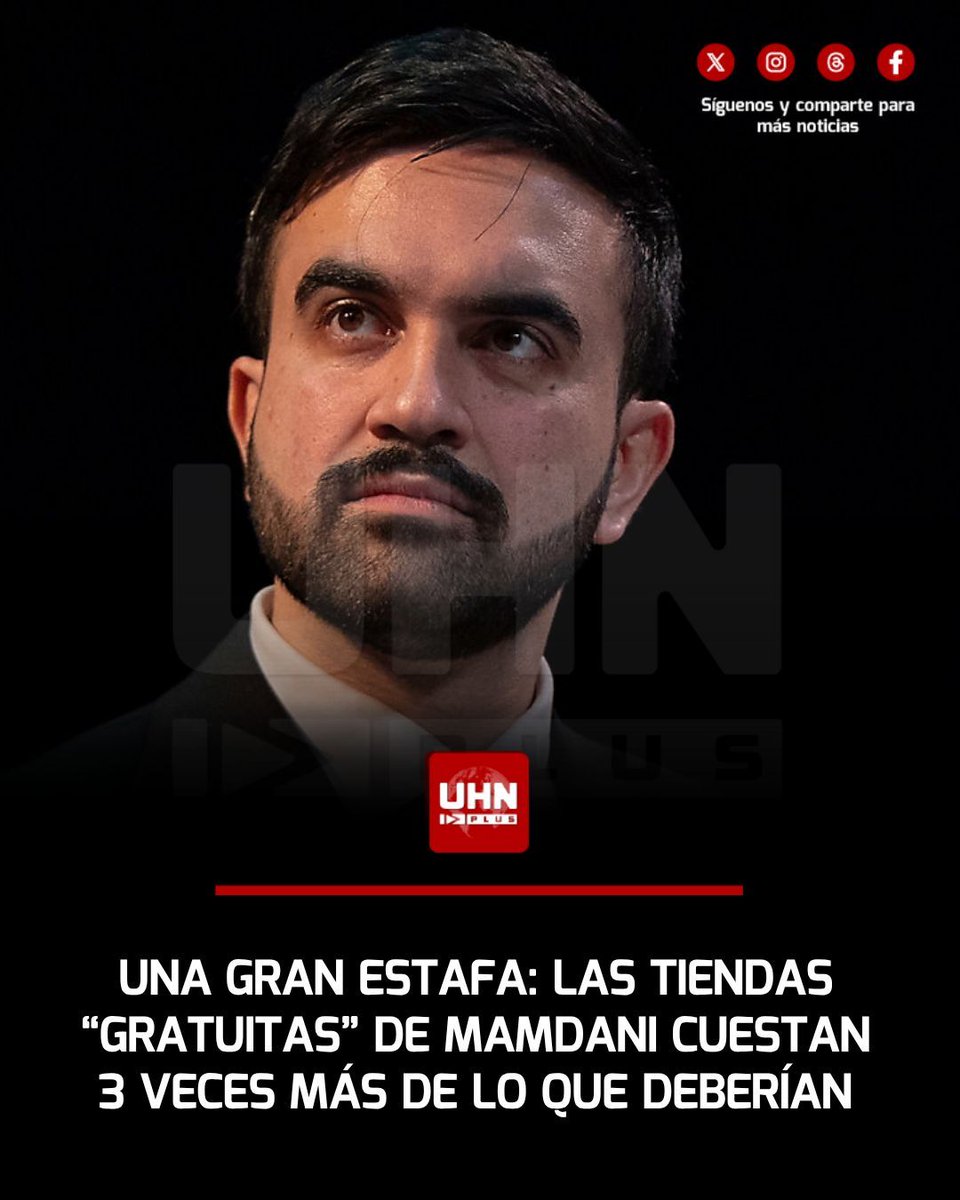 🇺🇸‼️ | La polémica tienda de comestibles "gratuita" de Zohran Mamdani, con un presupuesto de $30 millones, resulta ser casi tres veces más costosa de lo que debería, ya que una tienda convencional de 15,000 pies cuadrados no supera los $10 millones en costos de construcción. Este