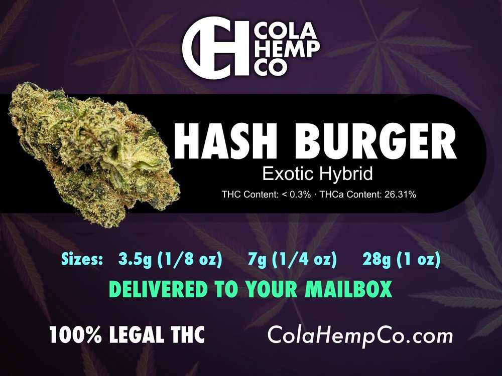 🍔 Exotic Hash Burger THCa Flower

Combines savory and spicy notes with a pungent aroma, making it a standout for connoisseurs.

Federally Legal and delivered to your door US only 21+ only (age verified at checkout) 

Get Some now (while supplies last) 
colahempco.com/product/exotic…