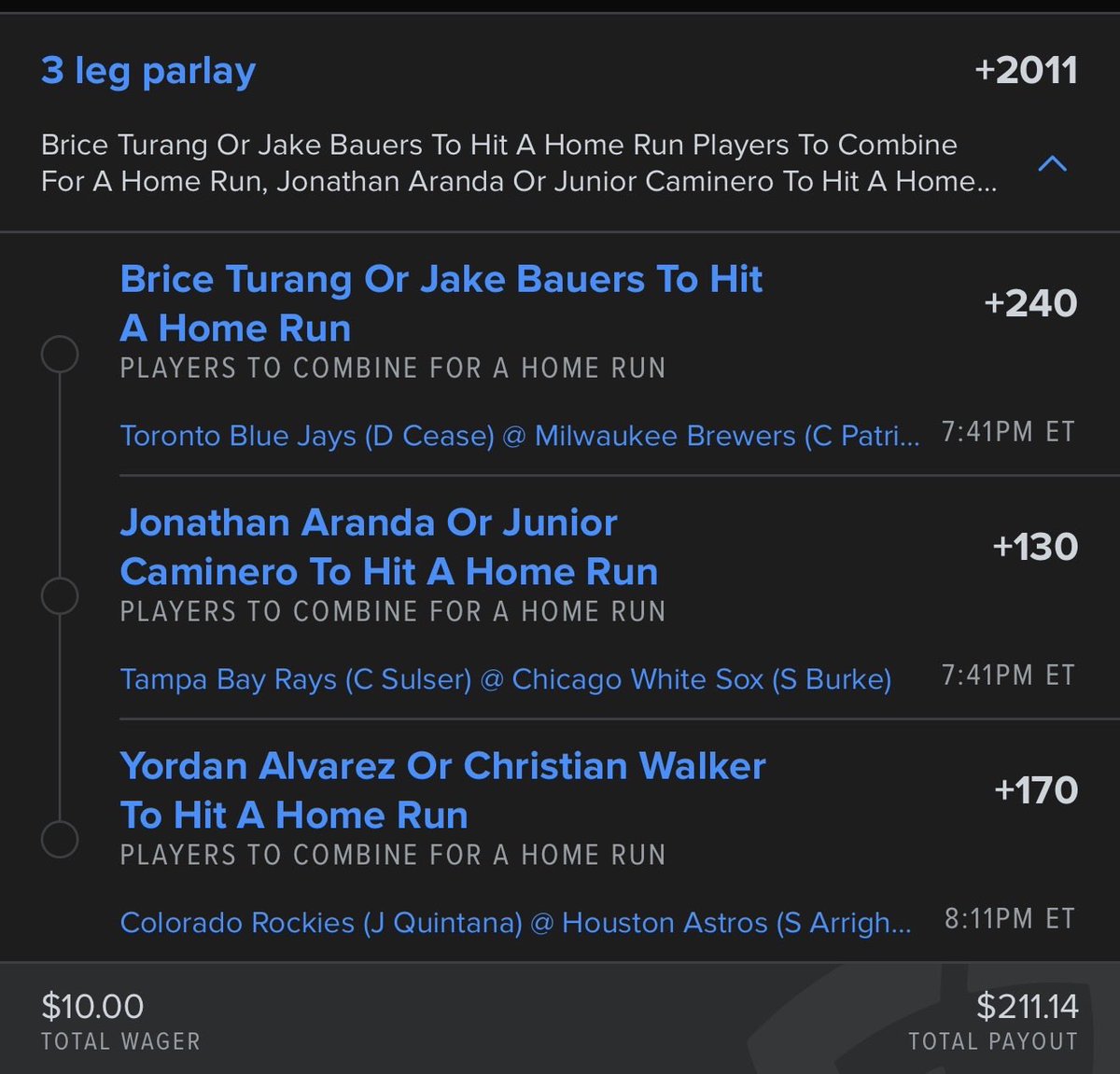 LilGilTrill's tweet image. lmk if you need a FanDuel link we can both get bonus $ for bets

idk how these (2) don’t cash tonight either…

+1800 &amp;amp; +2000 #Gambling𝕏 #MLB #GT 
(20 min to make these if able)