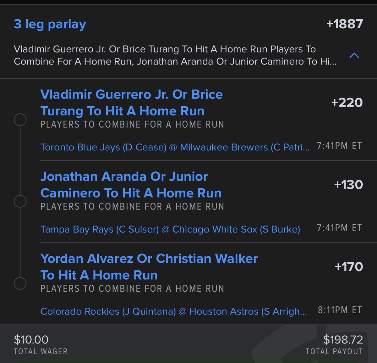 LilGilTrill's tweet image. lmk if you need a FanDuel link we can both get bonus $ for bets

idk how these (2) don’t cash tonight either…

+1800 &amp;amp; +2000 #Gambling𝕏 #MLB #GT 
(20 min to make these if able)