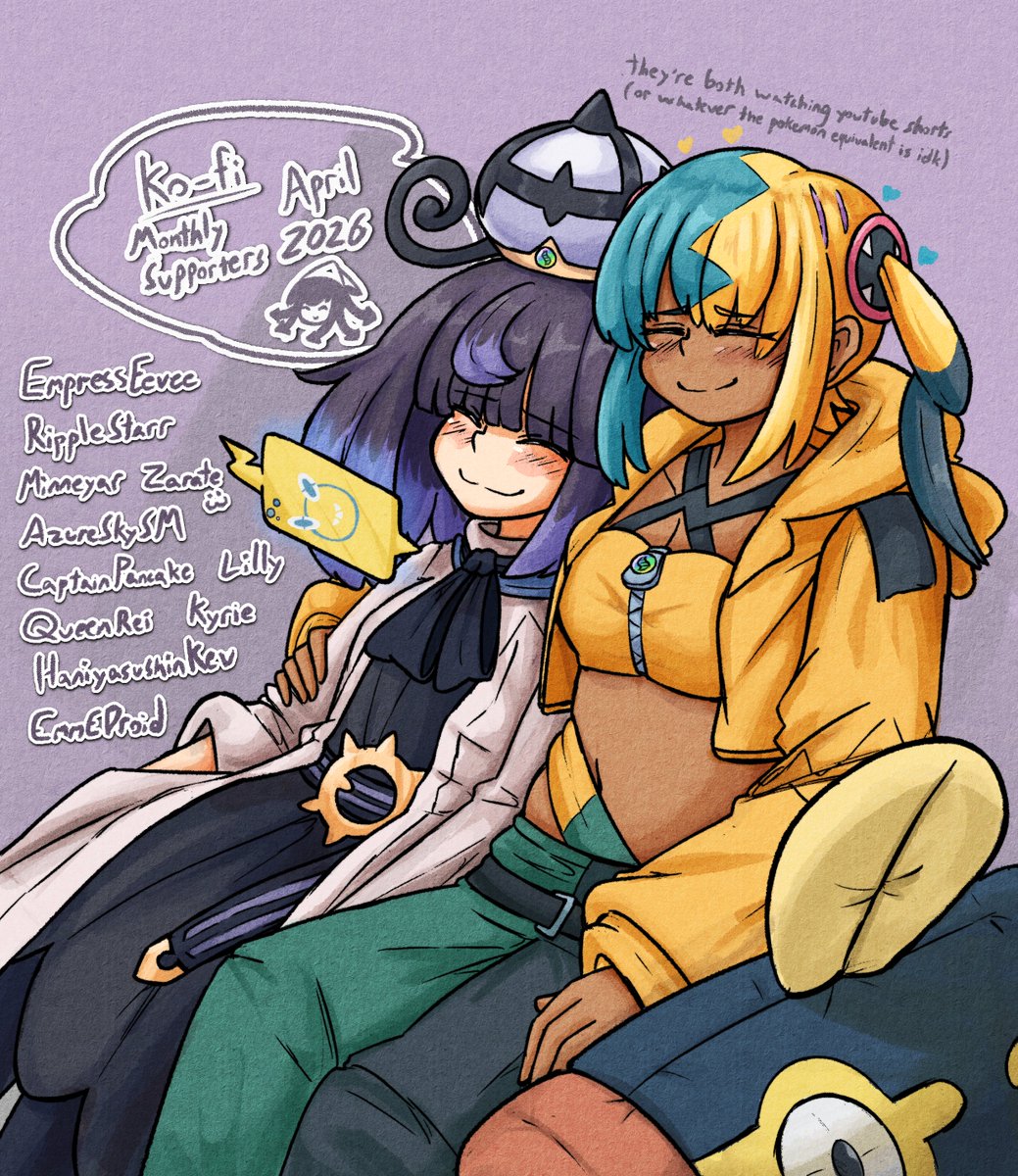 April's monthly supporter drawing! This month's featured pairing is Gwynn and Canari!